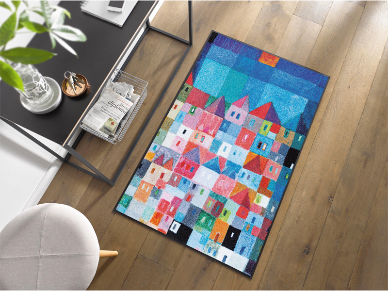 Colourful Houses wash + dry Fußmatte