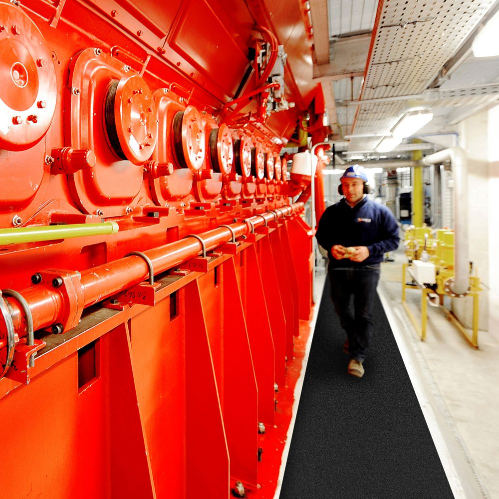 Grit Trax™ 681 Notrax Antirutschmatte für hohe Beanspruchung Schwarz