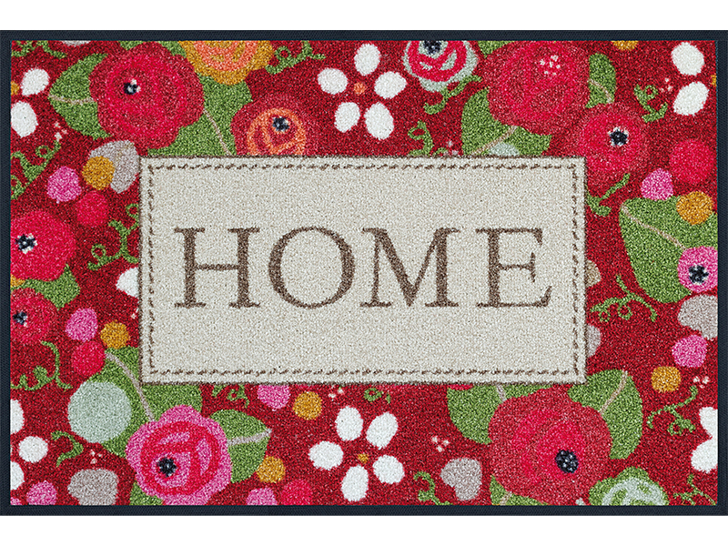 Fußmatte mit Rosen und Schriftzug "HOME"