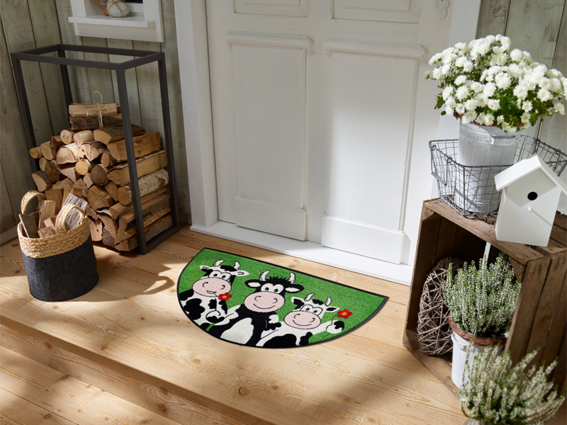 Round Cow Trio wash + dry Fußmatte