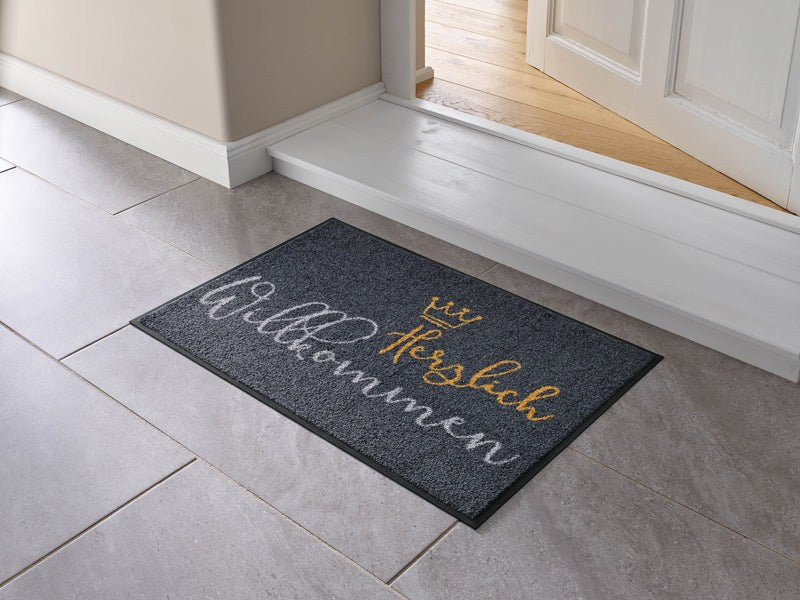 Willkommen Krone wash + dry Fußmatte