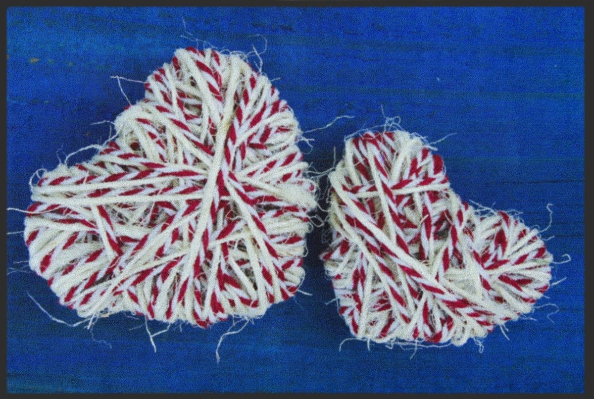 Fussmatte Strick Herz 4060