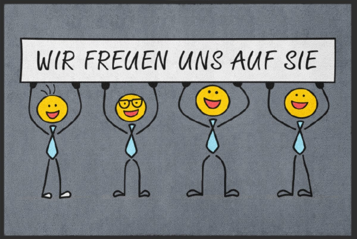 Fussmatte Wir freuen uns auf Sie 10497