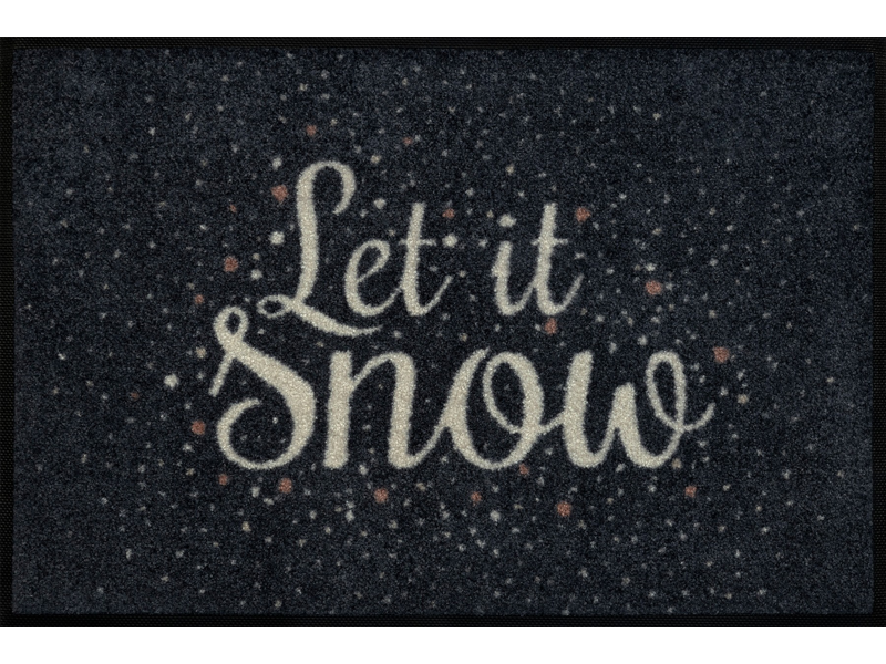 Fußmatte mit Aufschrift "Let it snow"