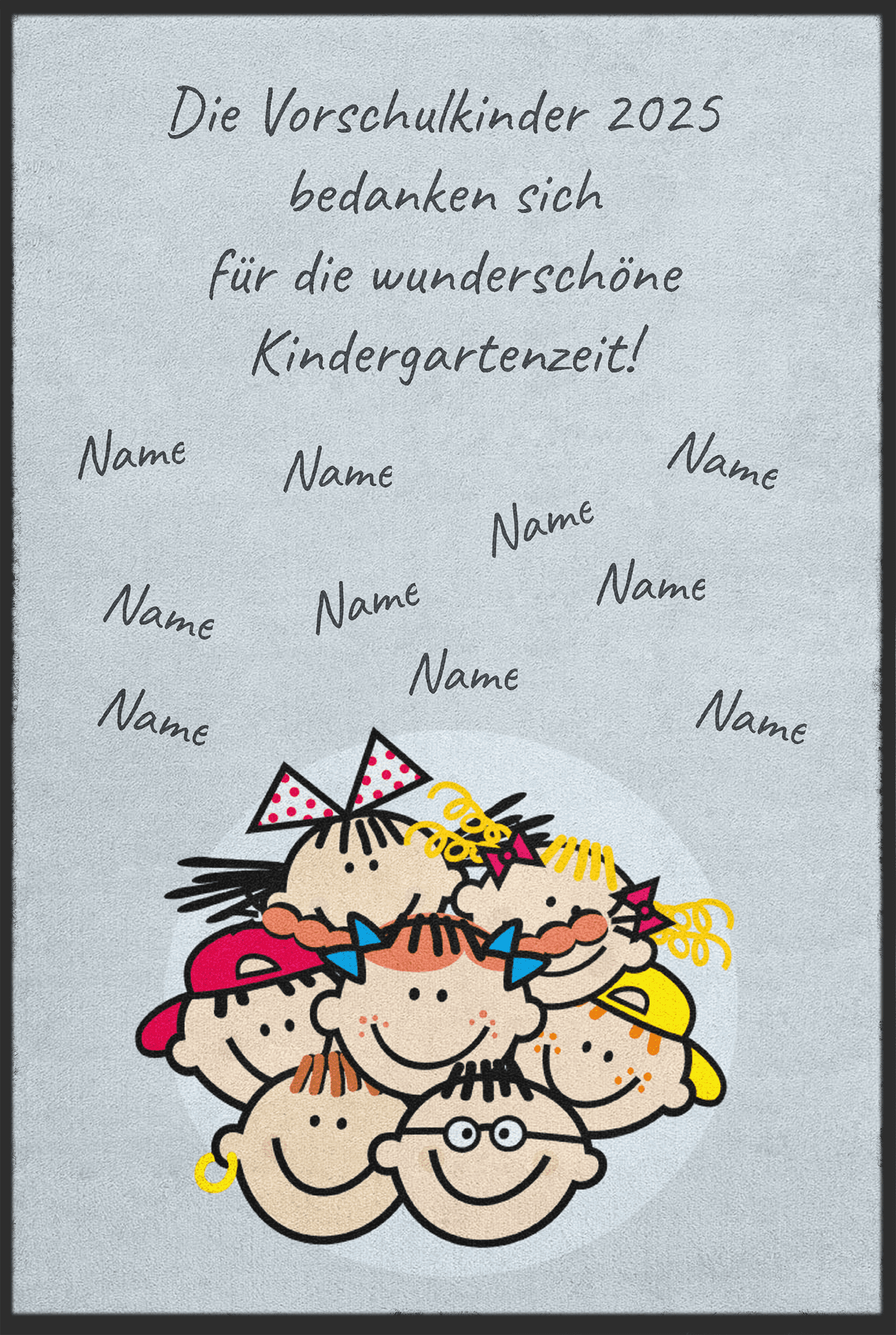 Abschiedsgeschenk Fussmatte Kindergarten 6013