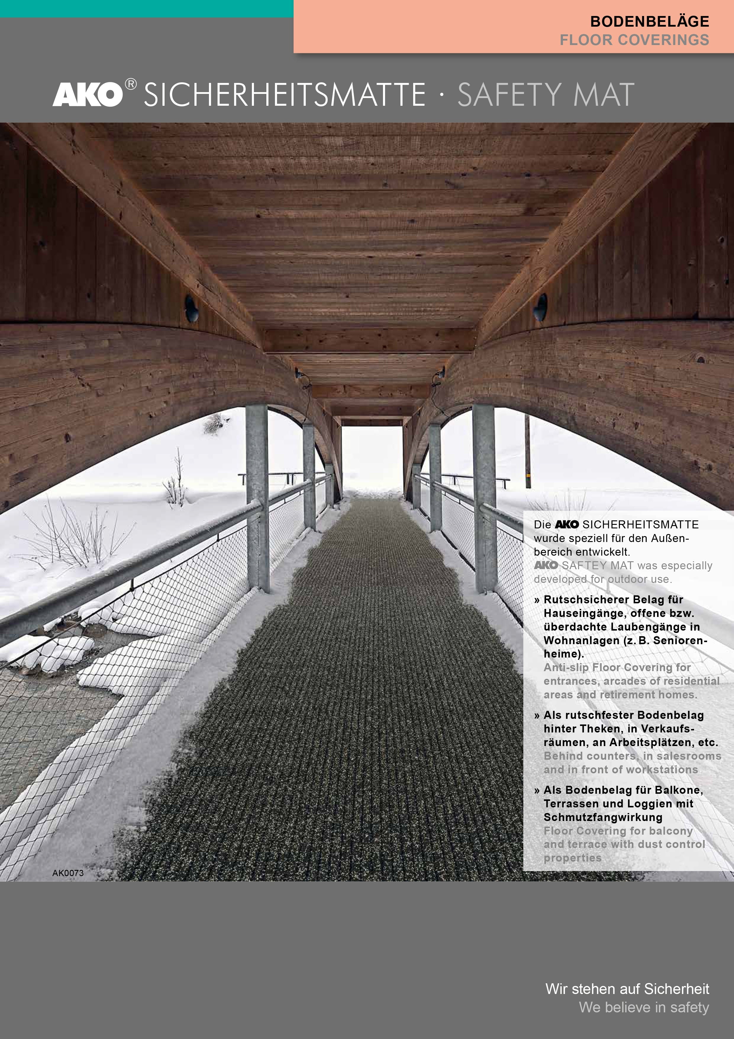 Ako Unico Antirutschmatten für Treppen Basalt