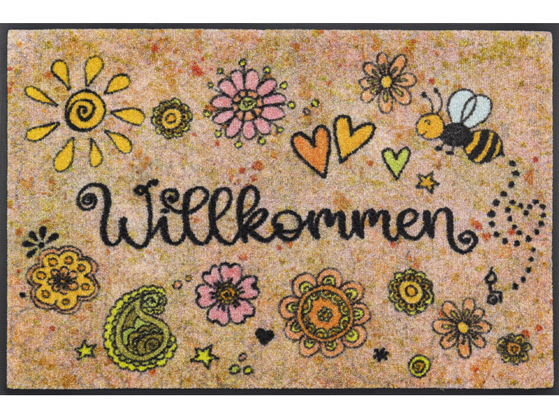 Bring Glück herein wash + dry Fußmatte