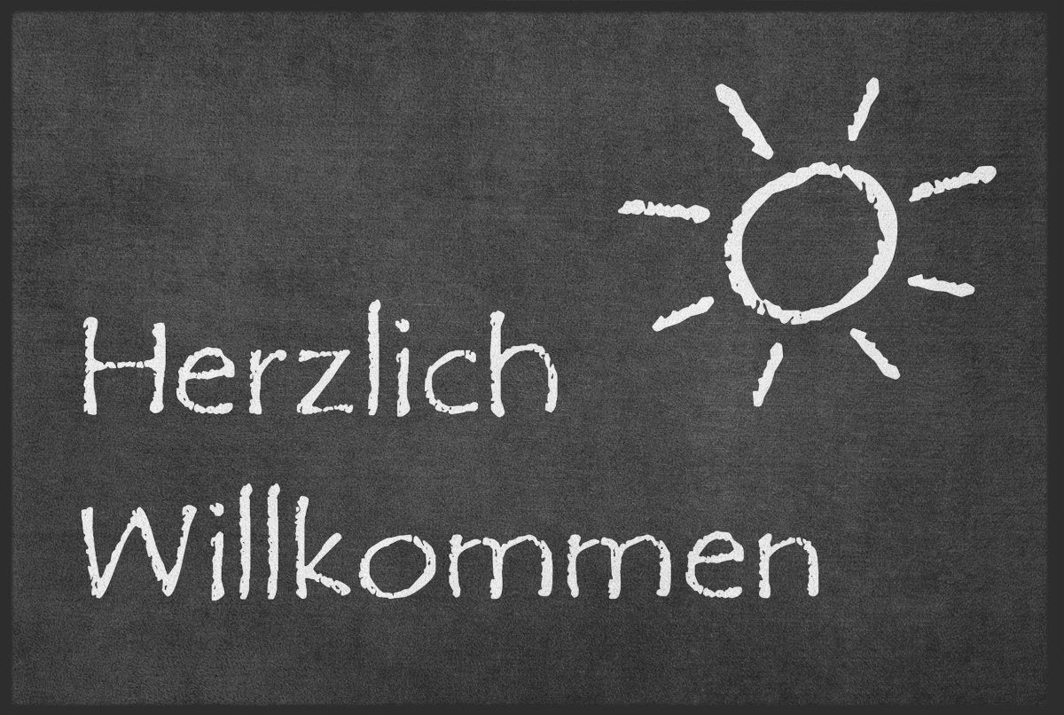 Fussmatte Herzlich Willkommen 150 cm x 150 cm