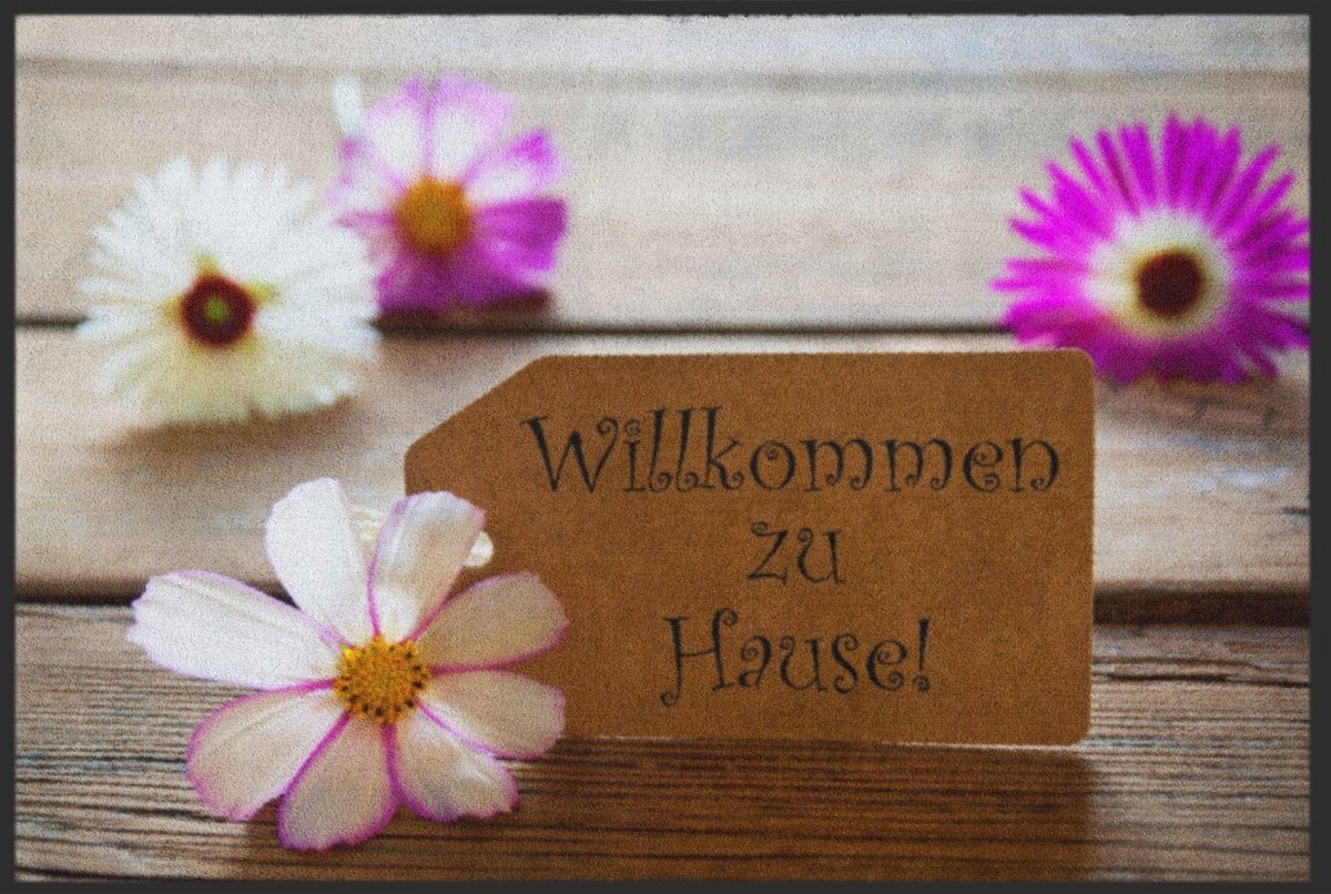 Fussmatte Willkommen zu Hause 4100 100 cm x 100 cm