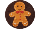 Gingerbread Man wash + dry Matte rund