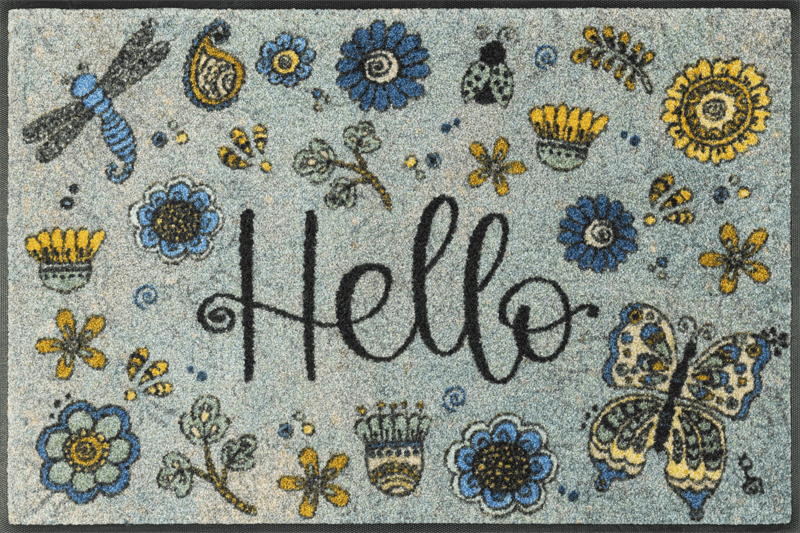Hello Flowers wash + dry Fußmatte