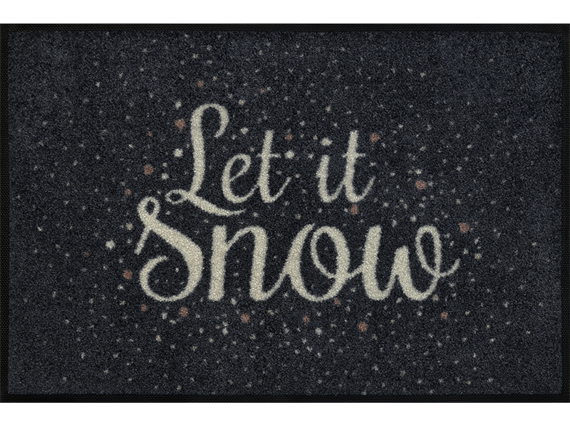 Fußmatte mit Aufschrift "Let it snow"