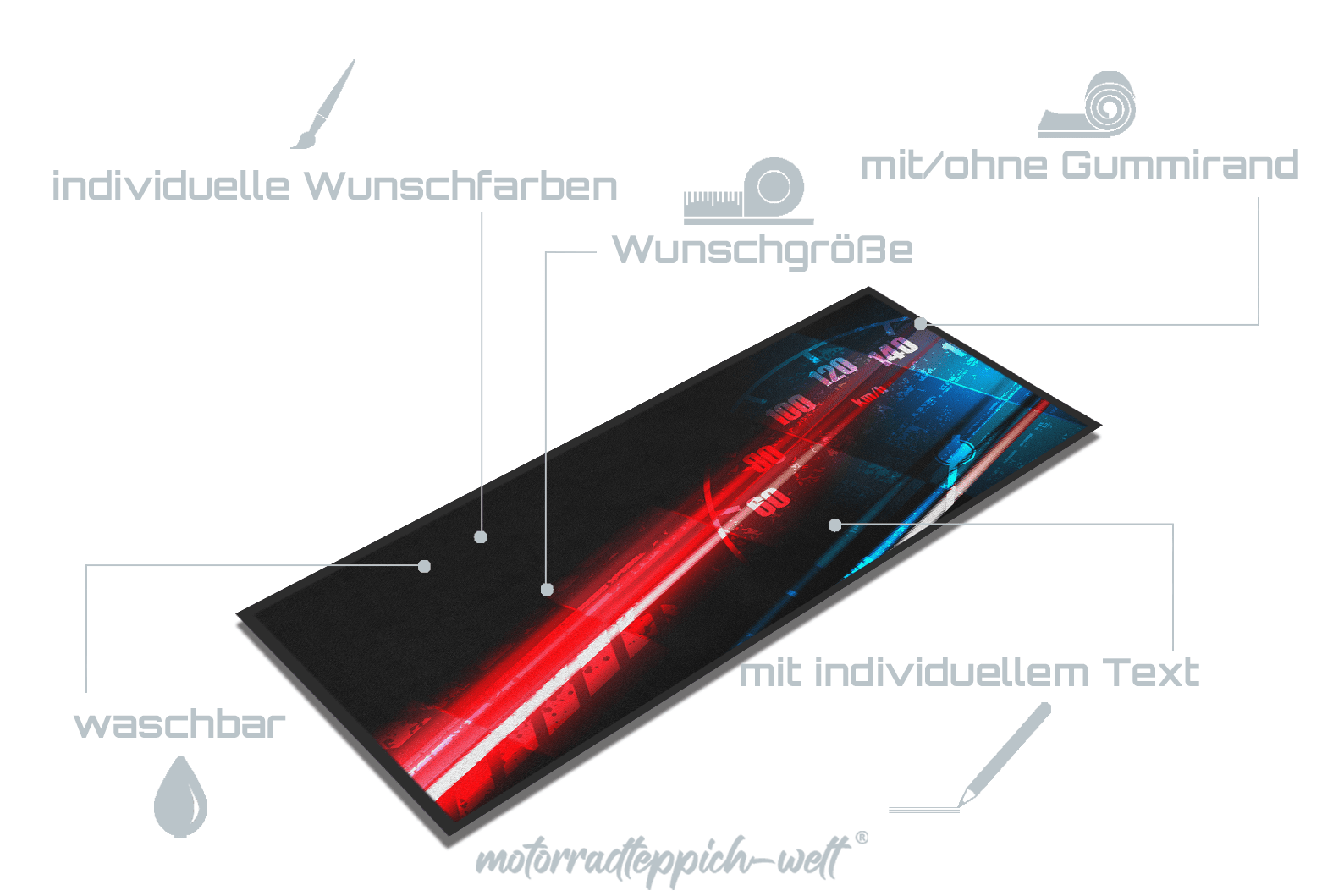 Motorradteppich B1008