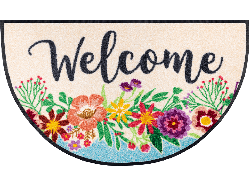 Round Welcome Blooming wash + dry Fußmatte