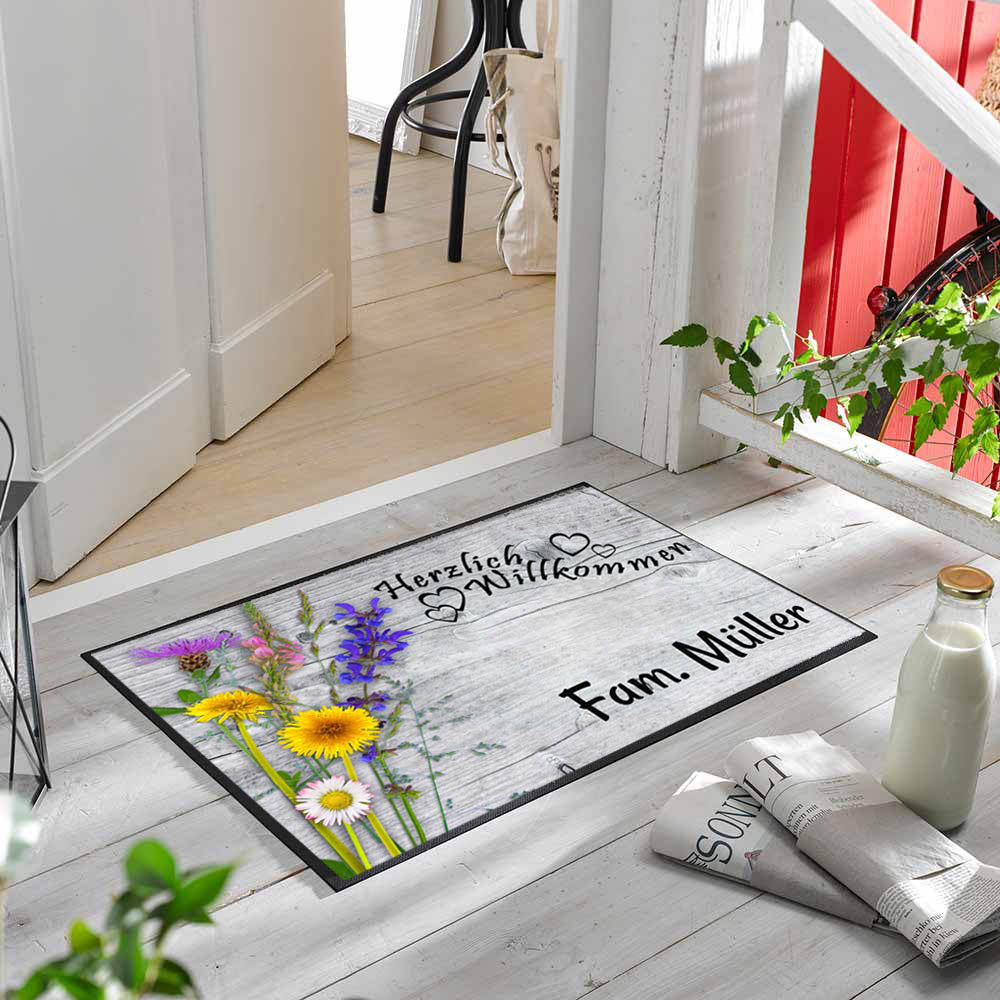 Türmatte Fußmatte Haustür Designmatte Nachhaltig Modern Mehrfarbig