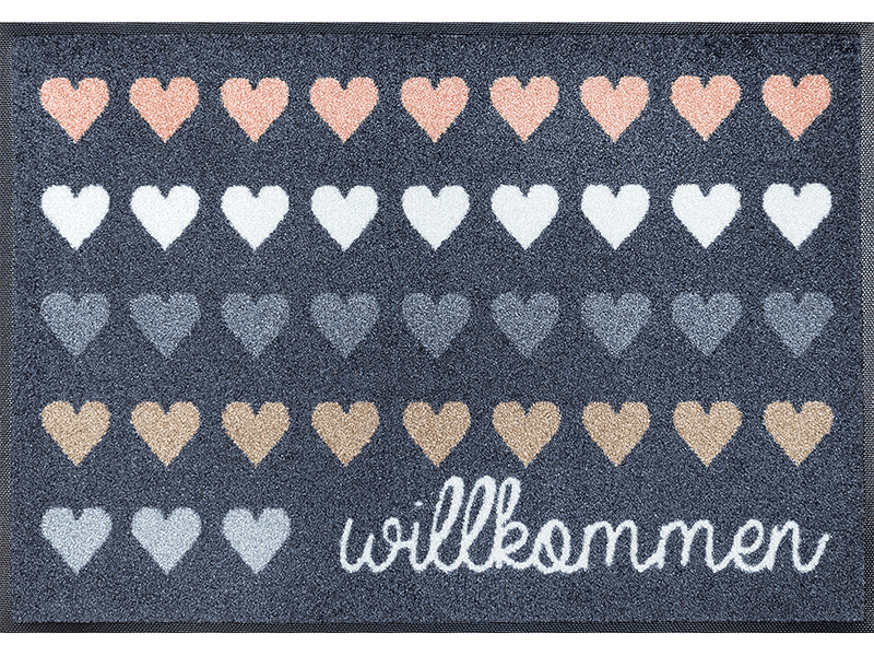 Willkommen Herzen wash + dry Fußmatte