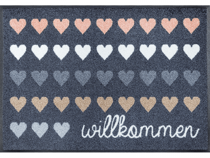 Willkommen Herzen wash + dry Fußmatte