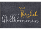 Willkommen Krone wash + dry Fußmatte