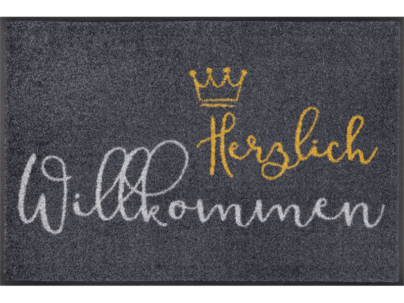 Willkommen Krone wash + dry Fußmatte