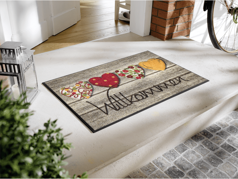 Willkommensgruss wash + dry Fußmatte