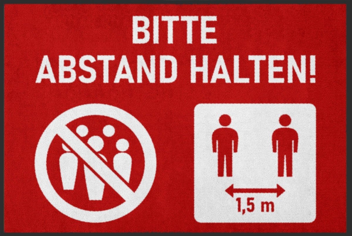 Fussmatte Abstand halten 6050