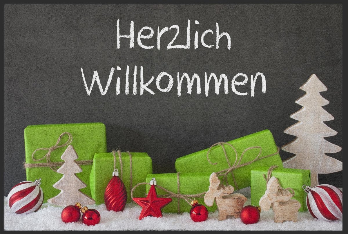 Fussmatte Herzlich Willkommen Weihnachten 10104