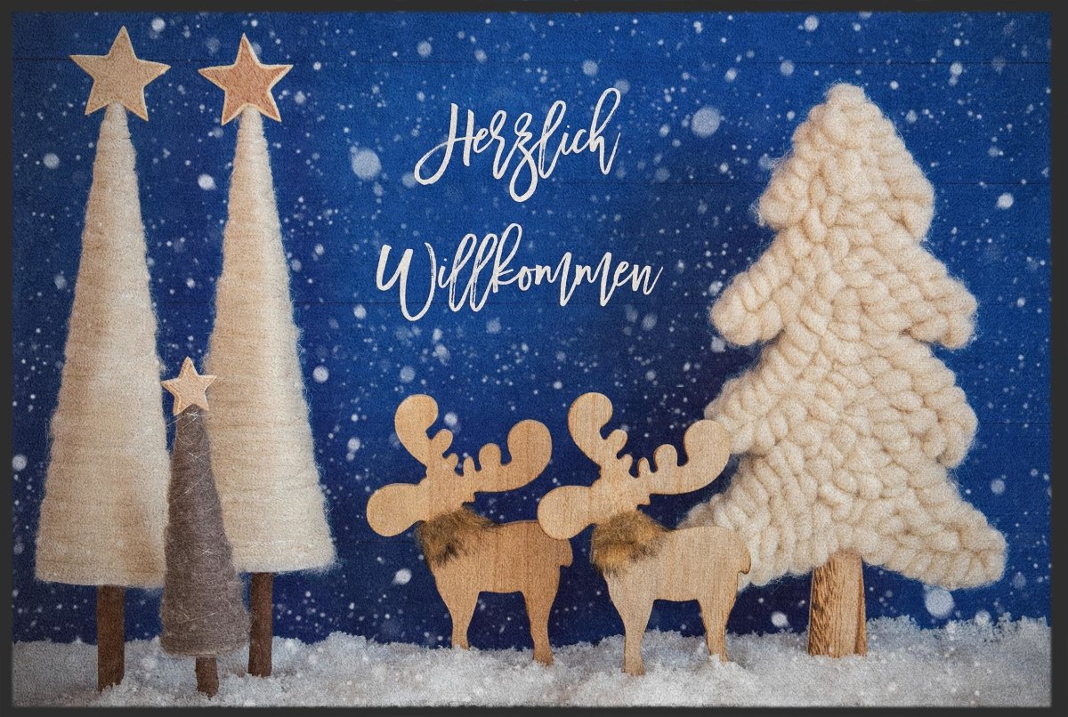 Fussmatte Herzlich Willkommen Weihnachten 10298