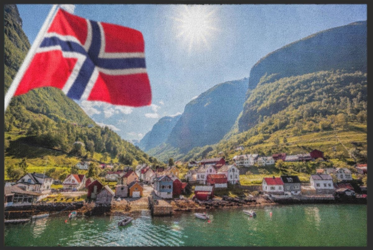 Fussmatte Norwegen 4487 - Fussmattenwelt