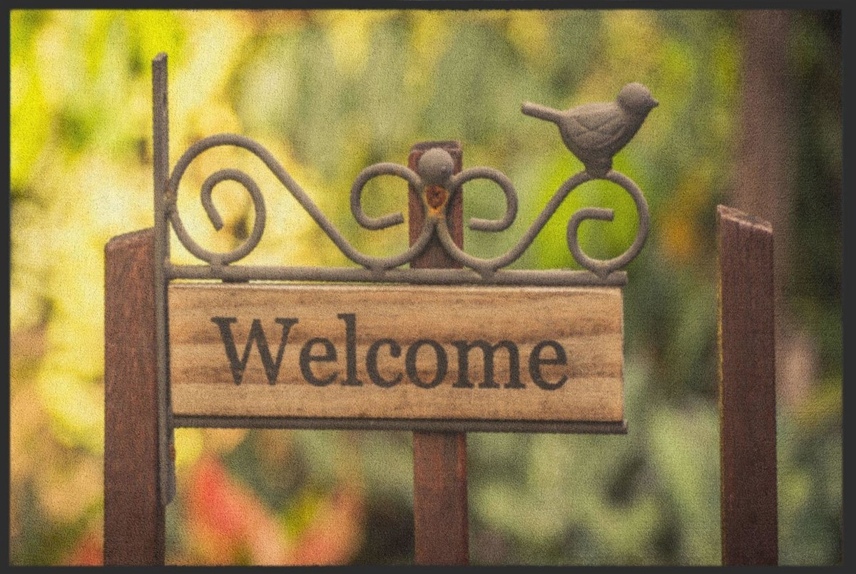 Fussmatte Welcome Schild 4679 - Fussmattenwelt