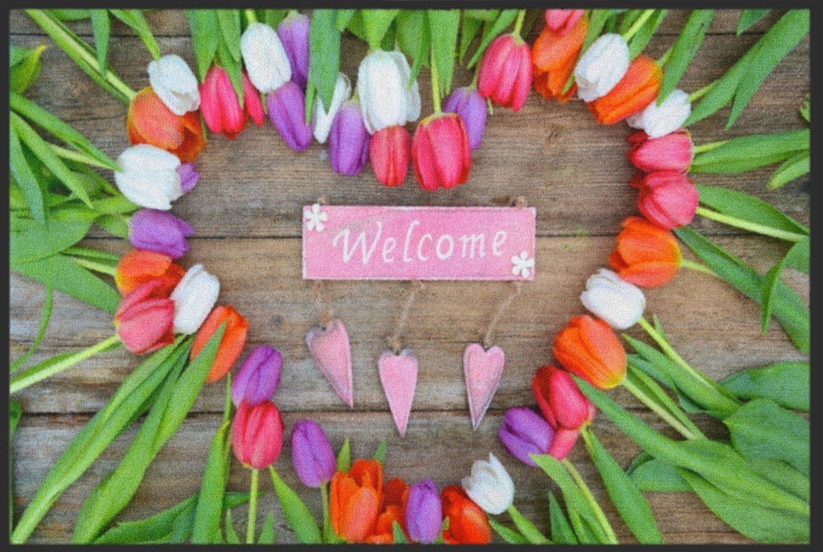 Fussmatte Welcome Tulpen 4328 - Fussmattenwelt